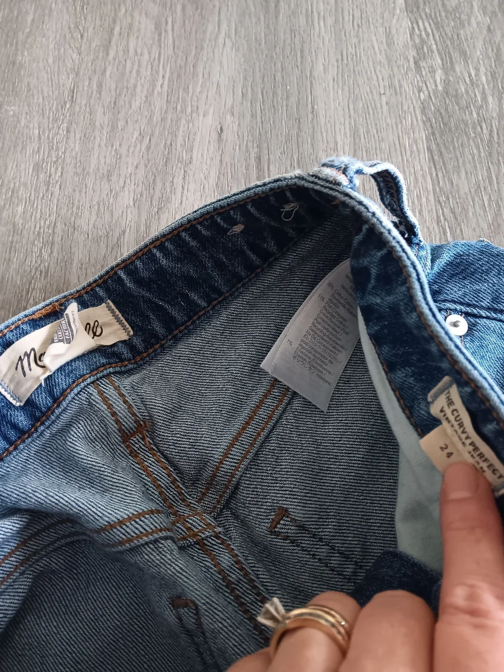 Madewell High Rise Classic Medium Wash The Curvy Perfect Vintage Denim Jeans 24 - Picture 3 of 7